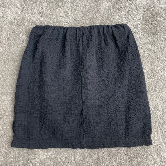 Free People Black Textured Mini Skirt Size XS NWOT Going Out Party Capsule - Picture 4 of 8